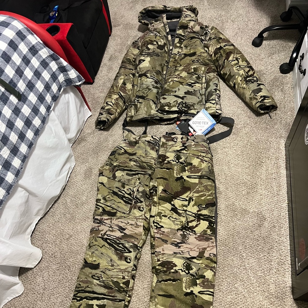 Under Armour. Brand new jacket and pants. Never wore and still have tags.